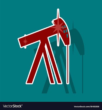 Paper sticker on theme arabic business oil derrick vector image