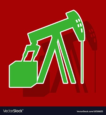Paper sticker on theme arabic business oil derrick vector image