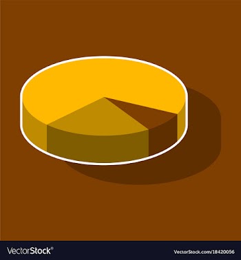 Paper sticker on theme arabic business pie chart vector image