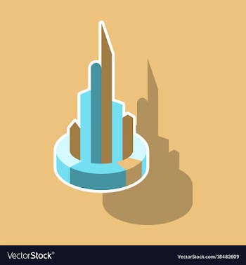 Paper sticker on theme arabic business pie chart vector image