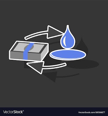 Paper sticker on theme arabic business sale of oil vector image