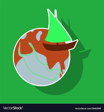 Paper sticker on theme arabic business silk road vector image