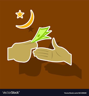 Paper sticker on theme arabic business transfer vector image