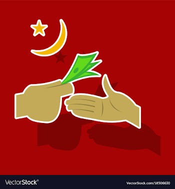 Paper sticker on theme arabic business transfer vector image