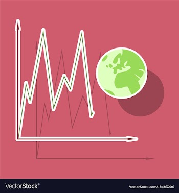 Paper sticker on theme arabic business world vector image