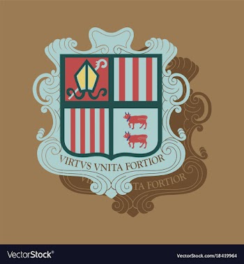 Paper sticker on theme coat of arms andorra vector image