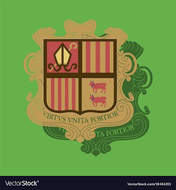 Paper sticker on theme coat of arms andorra vector image