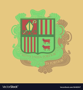 Paper sticker on theme coat of arms andorra vector image