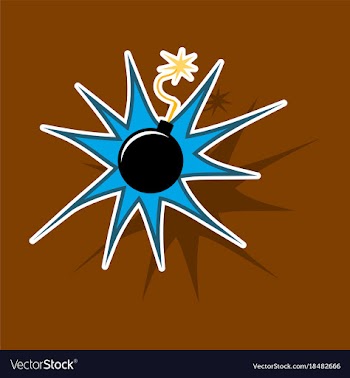 Paper sticker on theme comic speech bubbles set vector image
