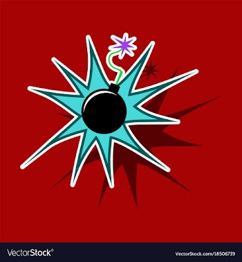 Paper sticker on theme comic speech bubbles set vector image