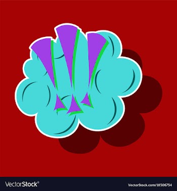 Paper sticker on theme comic speech bubbles set vector image
