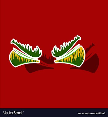 Paper sticker on theme evil emotions eyes vector image