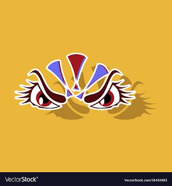 Paper sticker on theme evil emotions eyes vector image