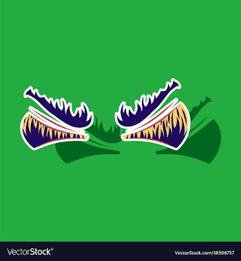 Paper sticker on theme evil emotions eyes vector image
