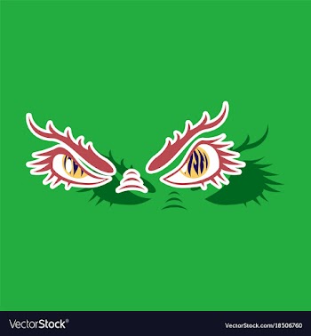 Paper sticker on theme evil emotions eyes vector image