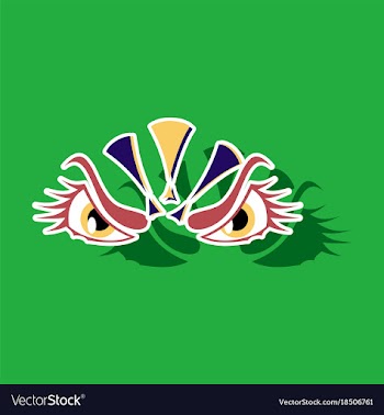Paper sticker on theme evil emotions eyes vector image