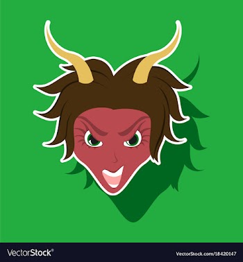 Paper sticker on theme evil women vector image
