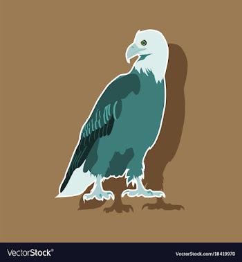 Paper sticker on theme of andorra eagle vector image