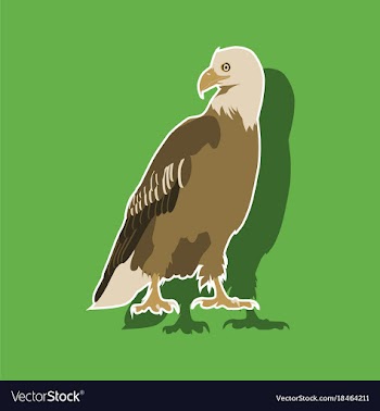 Paper sticker on theme of andorra eagle vector image