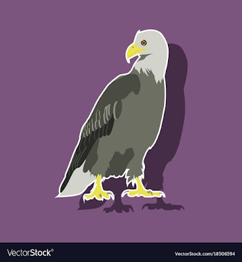 Paper sticker on theme of andorra eagle vector image