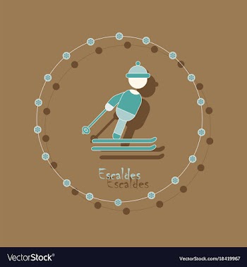 Paper sticker on theme of andorra escaldes vector image