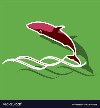 Paper sticker on theme save whales jumping whale vector image