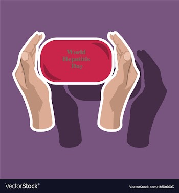 Paper sticker on theme world hepatitis day soap vector image