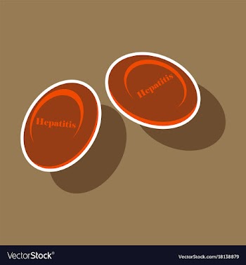 Paper sticker on theme world hepatitis day vector image