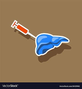 Paper sticker on theme world hepatitis day vector image
