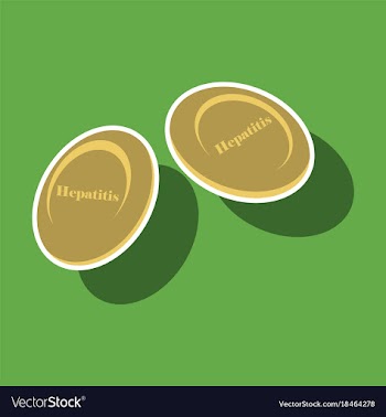 Paper sticker on theme world hepatitis day vector image