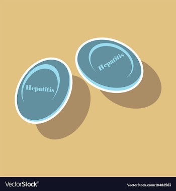 Paper sticker on theme world hepatitis day vector image
