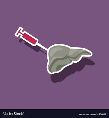 Paper sticker on theme world hepatitis day vector image