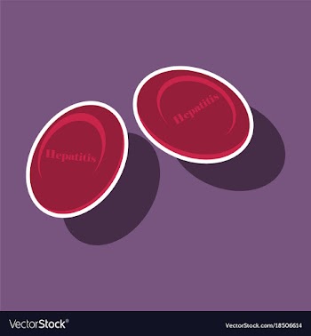 Paper sticker on theme world hepatitis day vector image
