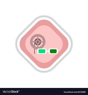Paper sticker on white background 3d cinema vector image