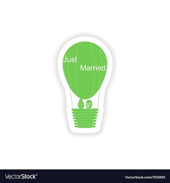 Paper sticker on white background air balloon vector image