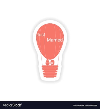 Paper sticker on white background air balloon vector image