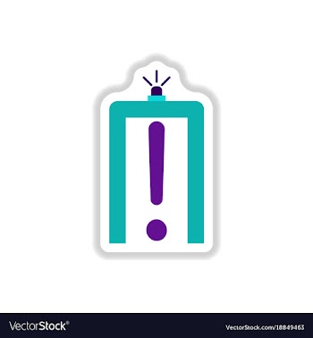 Paper sticker on white background airport scanner vector image