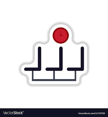 Paper sticker on white background airport waiting vector image