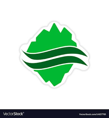 Paper sticker on white background arctic map vector image