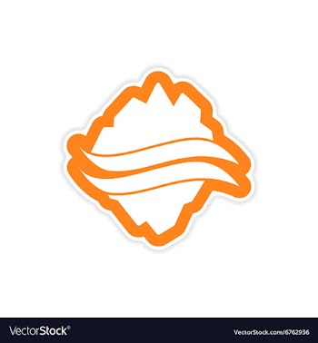 Paper sticker on white background Arctic map vector image