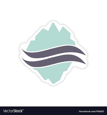 Paper sticker on white background Arctic map vector image