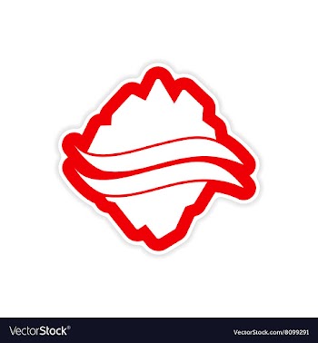Paper sticker on white background Arctic map vector image