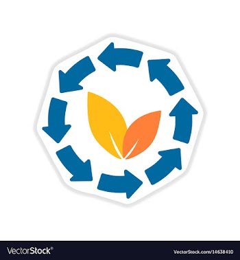 Paper sticker on white background arrow leaves vector image
