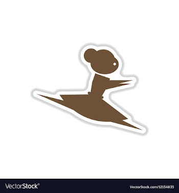 Paper sticker on white background ballerina vector image