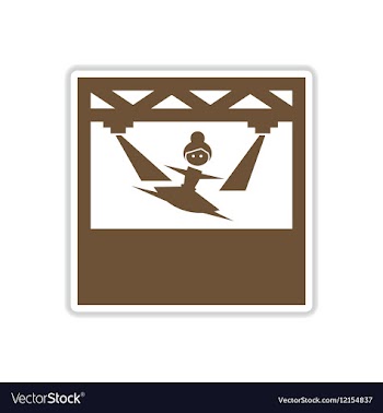 Paper sticker on white background ballerina vector image
