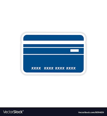 Paper sticker on white background bank card vector image