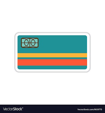 Paper sticker on white background bank card vector image