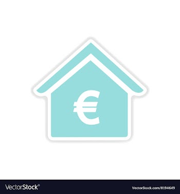 Paper sticker on white background bank vector image