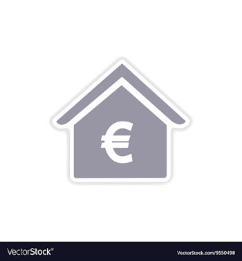 Paper sticker on white background bank vector image