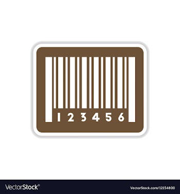 Paper sticker on white background barcode vector image